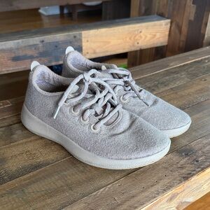 allbirds Women's Wool Runners in Light Taupe